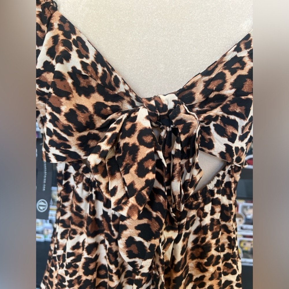 As U Wish Animal print Short Sleeve Midi Dress - Picture 8 of 8